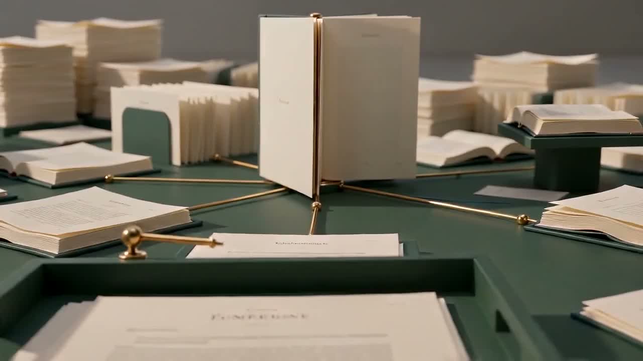 A central matter folio connected to evidence, authorities and working documents